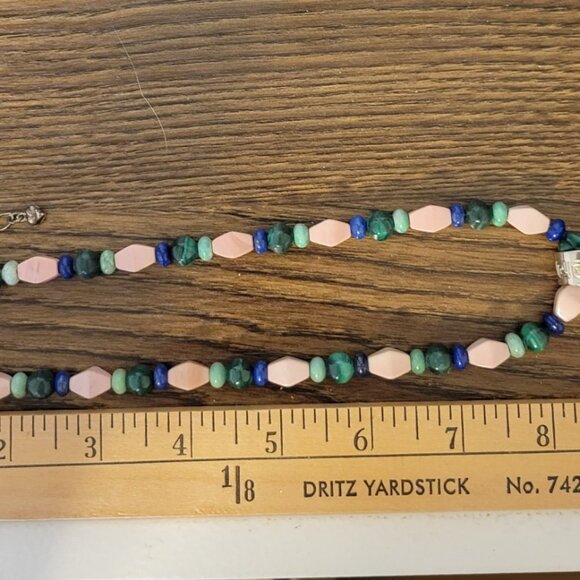 Jay King Mine Finds Gallery Multi-Gemstone Inlay Hexagon Pendant/Necklace - EU - Picture 4 of 4